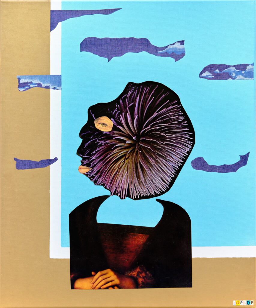 Portrait de jeune fille marine 65X54cm