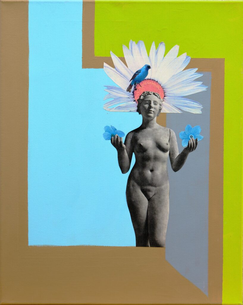 Offrande bleue 39,5X49,5cm