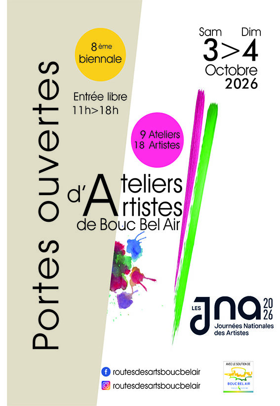Affiche Portes ouvertes des ateliers d'artistes de Bouc bel Air